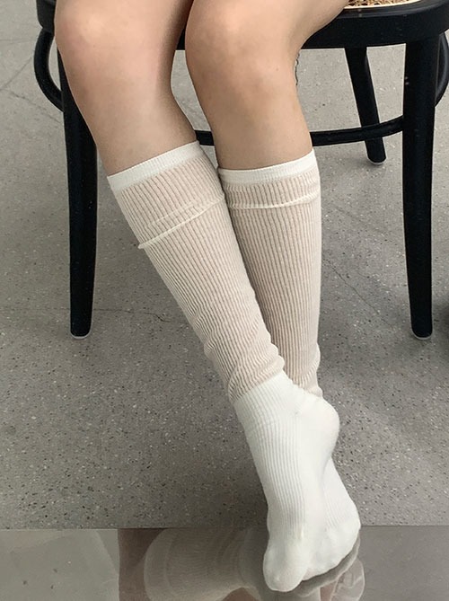 시스루 반 socks